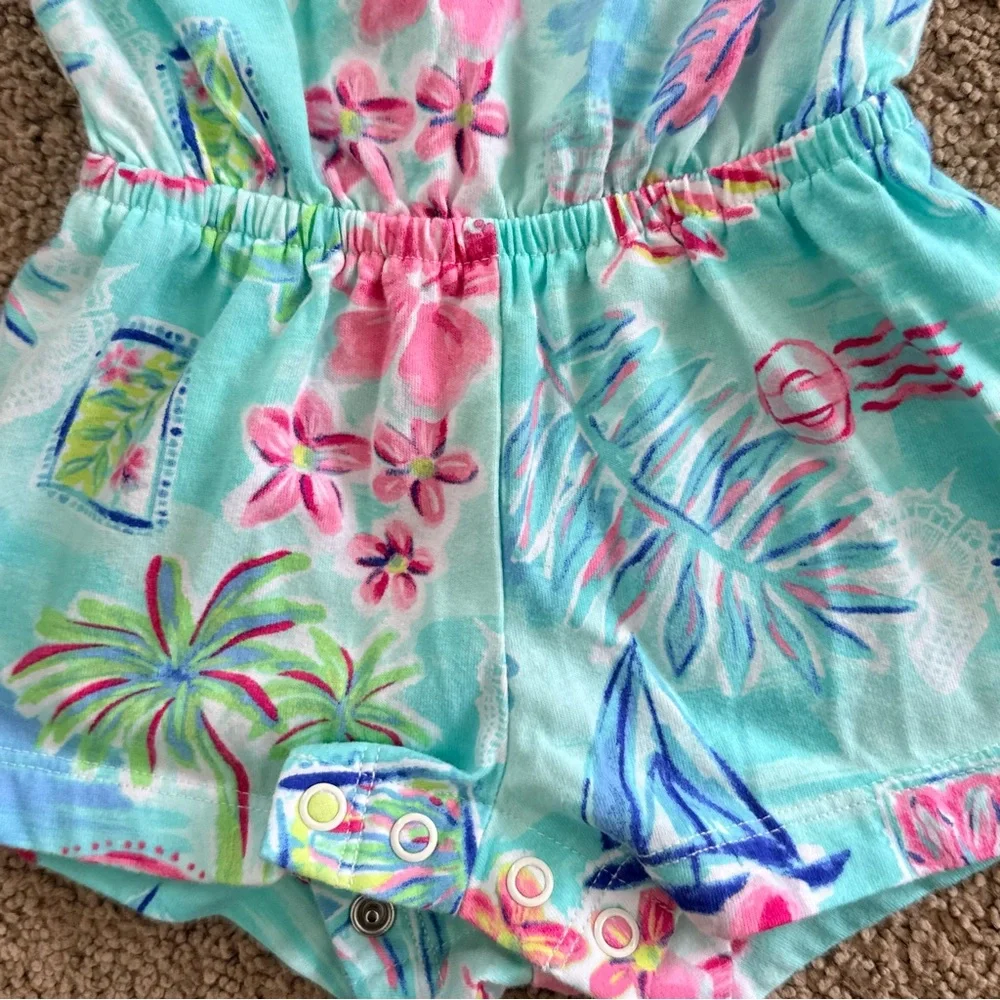 The Children’s Place Tropical Print Baby Romper 12–18M Summer One Piece
